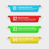 Infographics banners. A vivid illustration of the layout of the labels banner. Colored labels with a set of steps and parameters. A template for the design. All elements are isolated.EPS 10. vector