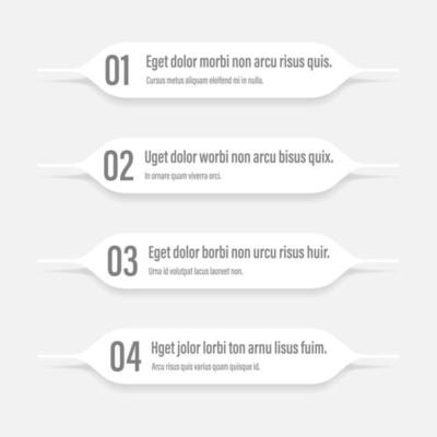 Infographics banners. A vivid illustration of the layout of the labels banner. Colored labels with a set of steps and parameters. A template for the design. All elements are isolated.EPS 10.