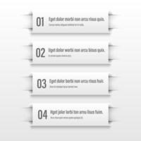 Infographics banners. A vivid illustration of the layout of the labels banner. Colored labels with a set of steps and parameters. A template for the design. All elements are isolated.EPS 10. vector