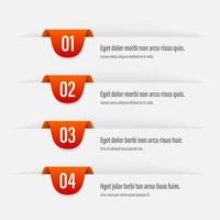 Infographics banners. A vivid illustration of the layout of the labels banner. Colored labels with a set of steps and parameters. A template for the design. All elements are isolated.EPS 10. vector