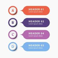 Infographics banners. A vivid illustration of the layout of the labels banner. Colored labels with a set of steps and parameters. A template for the design. All elements are isolated.EPS 10 vector