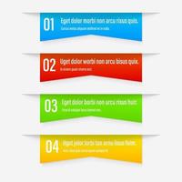 Infographics banners. A vivid illustration of the layout of the labels banner. Colored labels with a set of steps and parameters. A template for the design. All elements are isolated.EPS 10. vector