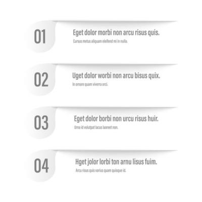 Infographics banners. A vivid illustration of the layout of the labels banner. Colored labels with a set of steps and parameters. A template for the design. All elements are isolated.EPS 10.