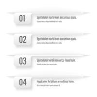Infographics banners. A vivid illustration of the layout of the labels banner. Colored labels with a set of steps and parameters. A template for the design. All elements are isolated.EPS 10. vector