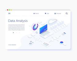 File storage Cloud. isometry vector illustration. The concept of data Storage and processing. Sort and search. Transmission and processing of information. Simple 3D design. Template for web design.