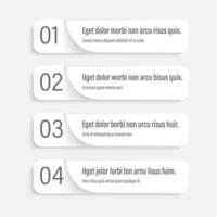 Infographics banners. A vivid illustration of the layout of the labels banner. Colored labels with a set of steps and parameters. A template for the design. All elements are isolated.EPS 10. vector
