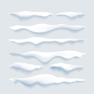 snow. Vector elements for Christmas decoration. snow cap.