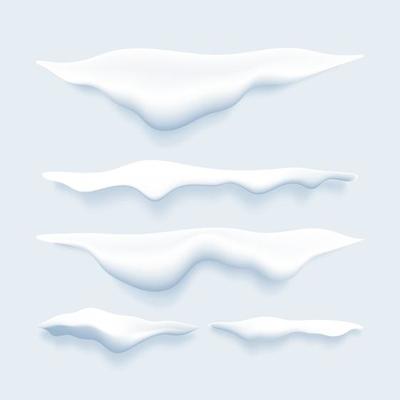 snow. Vector elements for Christmas decoration. snow cap.