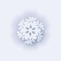 mobsnowflake. vector ilustración de un realista papel copo de nieve, un modelo para decorando un fiesta tarjeta para Navidad.