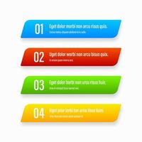 Infographics banners. A vivid illustration of the layout of the labels banner. Colored labels with a set of steps and parameters. A template for the design. All elements are isolated.EPS 10. vector