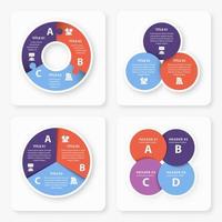 Infographic diagram Page template with four steps or parameters, the scheme of the process. EPS 10 vector