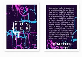 multicolored graffiti poster background with marker letters, bright colored banner lettering tags in the style of graffiti street art. Vector illustration template set