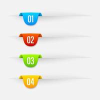 Infographics banners. A vivid illustration of the layout of the labels banner. Colored labels with a set of steps and parameters. A template for the design. All elements are isolated.EPS 10. vector