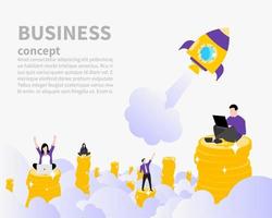 Business concept. vector illustrations, people links of one mechanism, business mechanism, abstract background with gears, people are engaged in business promotion, new ideas and strateg. EPS-10.