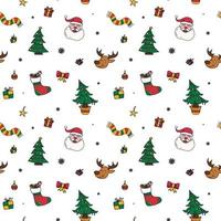 new year drawings icons, large set of festive clip-art graphics. Christmas design elements. vector