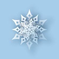 mobsnowflake. vector ilustración de un realista papel copo de nieve, un modelo para decorando un fiesta tarjeta para Navidad.