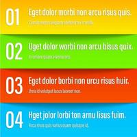 Infographics banners. A vivid illustration of the layout of the labels banner. Colored labels with a set of steps and parameters. A template for the design. All elements are isolated.EPS 10. vector