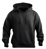 Blank black male hoodie sweatshirt long sleeve with clipping path png