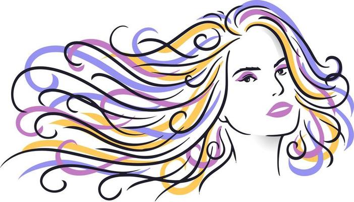 Woman Long Hair Vector Art, Icons, and Graphics for Free Download