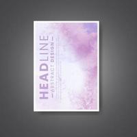 Cover template with watercolor background. Design for your cover, date, postcard, banner, logo. vector