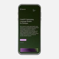 Smartphone screen with ChatGPT chat, AI tool,  and artificial intelligence chatbot from OpenAI. ChatGPT site vector