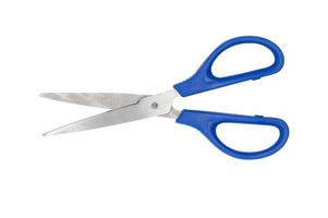 A pair of scissors on a white background photo