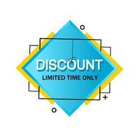 Discount limited time only banner design template. Flat vector. vector