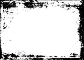 grunge gräns textur bakgrund. abstrakt ram täcka över. png grafisk illustration med transparent bakgrund.