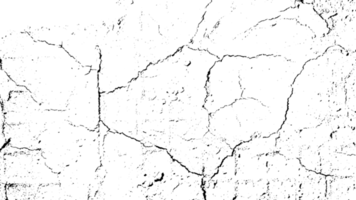 Rustic cracked texture with many cracks and scratches. Abstract background. PNG graphic illustration with transparent background.
