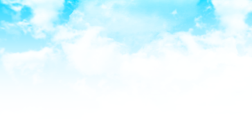 un' blu cielo con bianca nuvole isloated su trasparente sfondo png