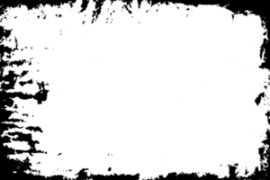 Grunge border texture background. Abstract frame overlay. PNG graphic illustration with transparent background.