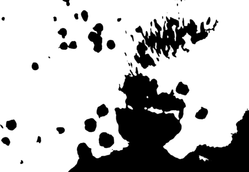 Rustic splash texture. Abstract background. Weathered surface and shape. PNG graphic illustration with transparent background.