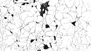 Rustic cracked texture with many cracks and scratches. Abstract background. PNG graphic illustration with transparent background.