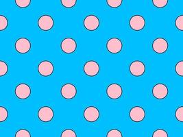 pink color polka dots over deep sky blue background vector