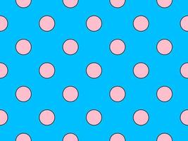 pink color polka dots over deep sky blue background vector