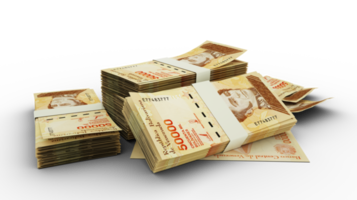 3d stack av venezuelansk bolivar anteckningar png