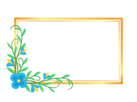 Floral Background with Frame Illustration png