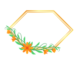 Flower Background Illustration with Frame png