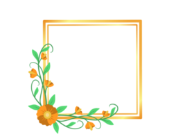 Floral Background with Frame Illustration png