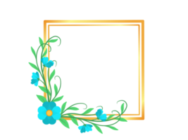 Floral Background with Frame Illustration png