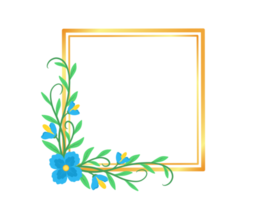 Frame Background with Flower Illustration png