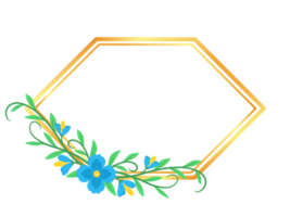 Frame Background with Flower Illustration png