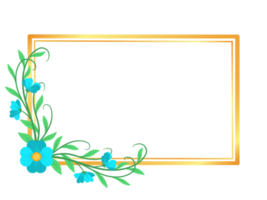 Frame Background with Floral Illustration png