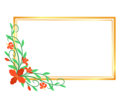 Frame Background with Floral Illustration png