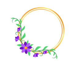 Frame Background with Flower Illustration png