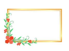 Frame Background with Flower Illustration png
