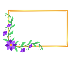 Frame Background with Flower Illustration png