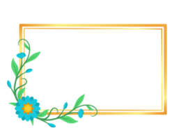 Frame Background with Flower Illustration png