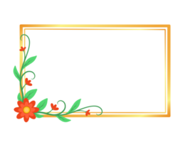 Frame Background with Floral Illustration png