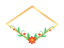 Rahmen Hintergrund mit Blumen- Illustration png